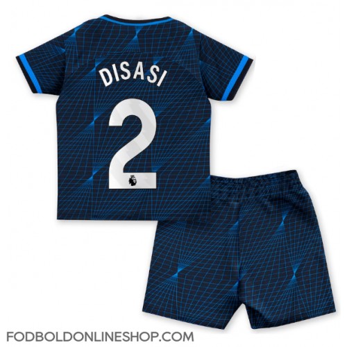 Chelsea Axel Disasi #2 Udebane Trøje Børn 2023-24 Kortærmet (+ Korte bukser)